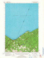 Little Girls Point, Wisconsin 1956 (1966) USGS Old Topo Map Reprint 15x15 WI Quad 503351