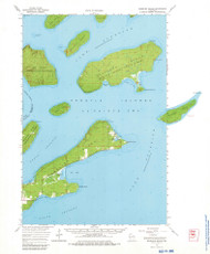 Madeline Island, Wisconsin 1964 (1980) USGS Old Topo Map Reprint 15x15 WI Quad 503356