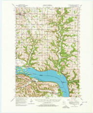 Maiden Rock, Wisconsin 1950 (1980) USGS Old Topo Map Reprint 15x15 WI Quad 802876