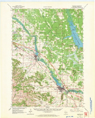 Mauston, Wisconsin 1962 (1970) USGS Old Topo Map Reprint 15x15 WI Quad 503376
