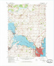 Oshkosh, Wisconsin 1961 (1970) USGS Old Topo Map Reprint 15x15 WI Quad 802987