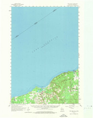 Port Wing, Wisconsin 1961 (1974) USGS Old Topo Map Reprint 15x15 WI Quad 802952