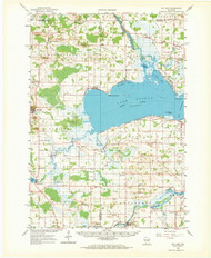 Poy Sippi, Wisconsin 1961 (1970) USGS Old Topo Map Reprint 15x15 WI Quad 802948
