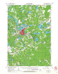Rhinelander, Wisconsin 1966 (1968) USGS Old Topo Map Reprint 15x15 WI Quad 503494