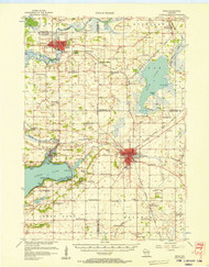 Ripton, Wisconsin 1956 (1957) USGS Old Topo Map Reprint 15x15 WI Quad 503504
