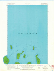 Rocky Island, Wisconsin 1963 (1965) USGS Old Topo Map Reprint 15x15 WI Quad 503511