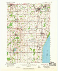 Sheboygan Falls, Wisconsin 1954 (1970) USGS Old Topo Map Reprint 15x15 WI Quad 802990