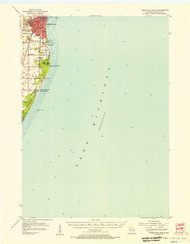 Sheboygan South, Wisconsin 1954 (1956) USGS Old Topo Map Reprint 15x15 WI Quad 503524