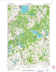 Shell Lake, Wisconsin 1965 (1967) USGS Old Topo Map Reprint 15x15 WI Quad 503526