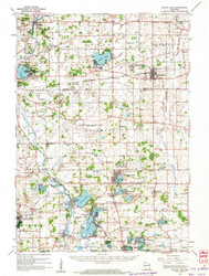 Silver Lake, Wisconsin 1960 (1962) USGS Old Topo Map Reprint 15x15 WI Quad 503530