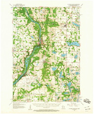 St Croix Dalles, Wisconsin 1955 () USGS Old Topo Map Reprint 15x15 WI Quad 802996