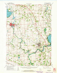 Stoughton, Wisconsin 1961 (1963) USGS Old Topo Map Reprint 15x15 WI Quad 503555