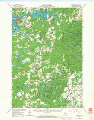 Tomahawk, Wisconsin 1966 (1968) USGS Old Topo Map Reprint 15x15 WI Quad 503576