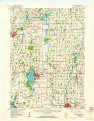 Waterloo, Wisconsin 1959 (1961) USGS Old Topo Map Reprint 15x15 WI Quad 503591