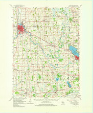 Watertown, Wisconsin 1959 (1980) USGS Old Topo Map Reprint 15x15 WI Quad 803070