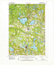 Webster, Wisconsin 1955 (1979) USGS Old Topo Map Reprint 15x15 WI Quad 803083