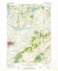 Whitewater, Wisconsin 1960 (1963) USGS Old Topo Map Reprint 15x15 WI Quad 803091