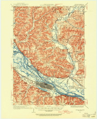 Winona, Wisconsin 1934 (1955) USGS Old Topo Map Reprint 15x15 WI Quad 803102