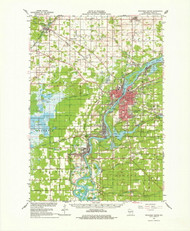 Wisconsin Rapids, Wisconsin 1967 (1978) USGS Old Topo Map Reprint 15x15 WI Quad 803104
