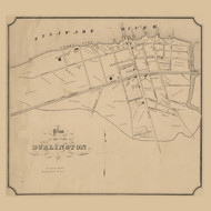 Burlington City, New Jersey 1849 Old Town Map Custom Print - Burlington Co.