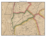 Willingborough - , New Jersey 1849 Old Town Map Custom Print - Burlington Co.