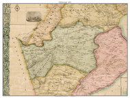 Hillsborough, New Jersey 1850 Old Town Map Custom Print - Somerset Co.
