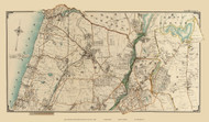 Greenburg, White Plains, and Harrison, New York 1908 - Old Town Map Reprint - Westchester and Fairfield Counties - Rural North of NYC Metro Atlas