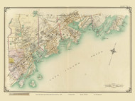 New Rochelle and Mamaroneck, New York 1908 - Old Town Map Reprint - Westchester and Fairfield Counties - Rural North of NYC Metro Atlas