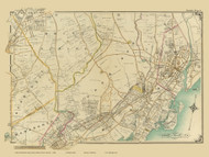 Scarsdale, Harrison, White Plains and Rye, New York 1908 - Old Town Map Reprint - Westchester and Fairfield Counties - Rural North of NYC Metro Atlas