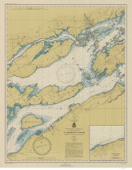 Bartlett Point to Cape Vincent 1946 St Lawrence River Nautical Chart Reprint 17 Great Lakes