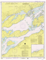 Bartlett Point to Cape Vincent 1975 St Lawrence River Nautical Chart Reprint 17 Great Lakes