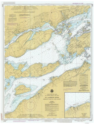 Bartlett Point to Cape Vincent 1986 St Lawrence River Nautical Chart Reprint 17 Great Lakes