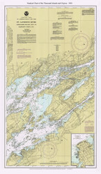 Thousand Islands & Clayton 1993 St Lawrence River Nautical Chart Reprint Custom Great Lakes