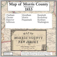 Map of Morris County, New Jersey, 1853, CDROM Old Map