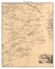 East Amwell, New Jersey 1851 Old Town Map Custom Print - Hunterdon Co.