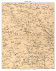 Franklin, New Jersey 1851 Old Town Map Custom Print - Hunterdon Co.