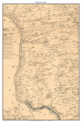 Kingwood, New Jersey 1851 Old Town Map Custom Print - Hunterdon Co.