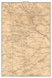 Raritan - , New Jersey 1851 Old Town Map Custom Print - Hunterdon Co.