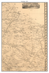 Tewksbury - , New Jersey 1851 Old Town Map Custom Print - Hunterdon Co.