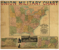 USA 1861 Railroad Map Charles Magnus - Old Map Reprint USA RR Map