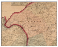 Alexandria, New Jersey 1860 Old Town Map Custom Print - Hunterdon Co.