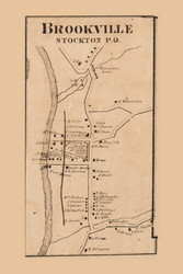 Brookville Village, New Jersey 1860 Old Town Map Custom Print - Hunterdon Co.
