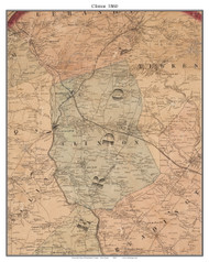 Clinton, New Jersey 1860 Old Town Map Custom Print - Hunterdon Co.