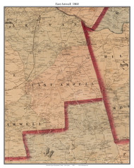 East Amwell, New Jersey 1860 Old Town Map Custom Print - Hunterdon Co.