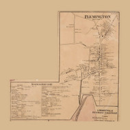 Flemington Village, New Jersey 1860 Old Town Map Custom Print - Hunterdon Co.