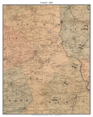 Franklin - , New Jersey 1860 Old Town Map Custom Print - Hunterdon Co.