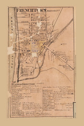 Frenchtown Village - , New Jersey 1860 Old Town Map Custom Print - Hunterdon Co.