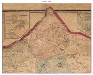Lebanon - , New Jersey 1860 Old Town Map Custom Print - Hunterdon Co.