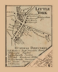Little York Village - , New Jersey 1860 Old Town Map Custom Print - Hunterdon Co.