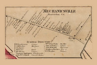 Mechanicsville Village - , New Jersey 1860 Old Town Map Custom Print - Hunterdon Co.